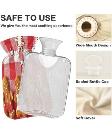 KCL Deci Hot Water Bottle with Cover - 2L Foot Warmer for Pain Relief & Therapy | Christmas Snowflake Design | International Shipping Available - Buy Online on GoSupps.com