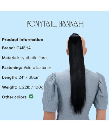 CAISHA 24" Hairpiece Ponytail Extension Self-adhesive Closure Straight Black HCK1 black #1 HCK1 - Buy Online on GoSupps.com