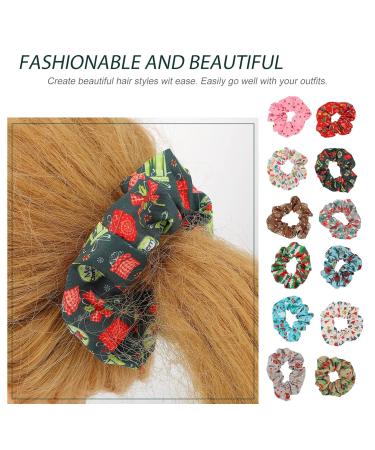 12-Piece Christmas Hair Band Set | Elastic Holiday Hair Ties & Accessories for Women & Girls - Buy Online on GoSupps.com