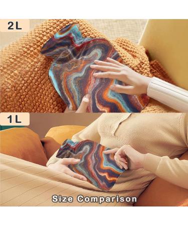 Naanle Vintage Marble Hot Water Bottle - 1L for Back Pain Relief Hand/Foot Warmer & Neck Therapy - International Shipping - Buy Online on GoSupps.com