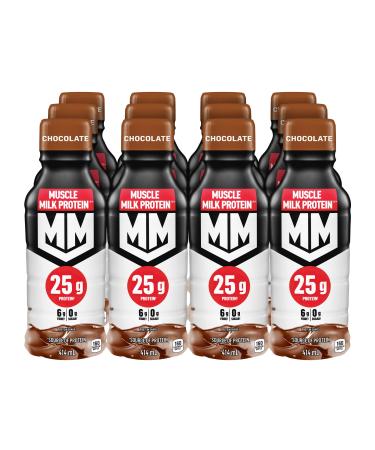 Muscle Milk Chocolate Protein Shake 414mL Bottle 12 Pack