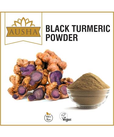 Ausha Black Turmeric Powder 100g - High Strength Curcumin 5-6% | Premium Quality - Buy Online on GoSupps.com