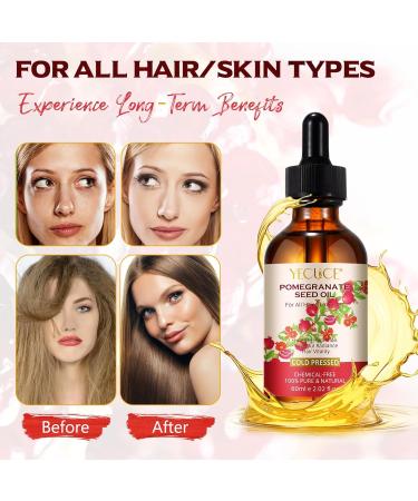 Organic Pomegranate Seed Oil | Pure & Natural Cold Pressed Essential Oil for Anti-Aging Skin Care | Moisturizer Oil for Body Face & Skin in Glass Bottle - Buy Online on GoSupps.com