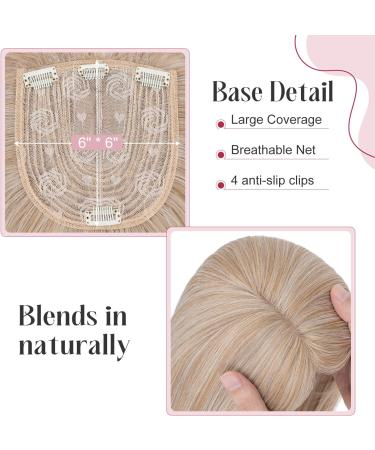 S-Noilite 18 inch Hair Topper for Thinning Hair - Big Base Topper for Hair Loss - Clip in Hair Extensions Wigs Fringe Pieces - 27MT60/60A - Buy Online on GoSupps.com