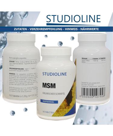  B.P.V MSM Tablets | 105 Capsules | Maximum Dose 5000 mg Daily Dose | Organic Sulfur | Methylsulfonylmethane - Buy Online on GoSupps.com
