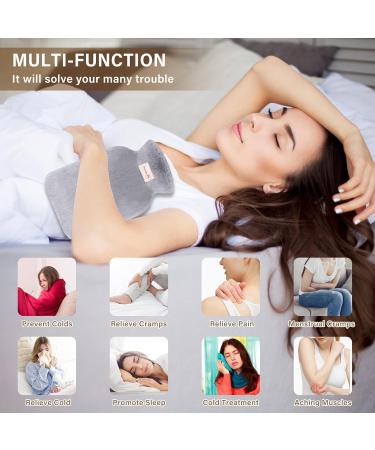 Premium Heat Bottle with Cover - Fluffy Hot Water Bag for Neck Shoulder Back & Waist | Ideal for Adults & Children | International Shipping Available - Buy Online on GoSupps.com