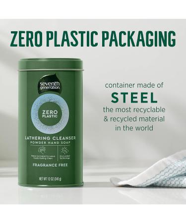 Seventh Generation Zero Plastic Powder Hand Soap - Fragrance Free 12 oz - Eco-Friendly & Sustainable Cleaning Solution - Buy Online on GoSupps.com