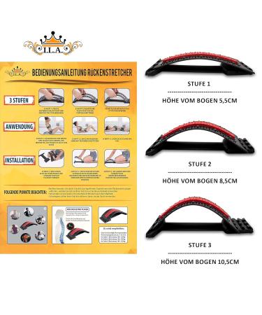 I.L.A. Back Extensor for Posture Correction & Back Pain Relief | Fitness Device with Free Massage Ring & German Instructions - Buy Online on GoSupps.com