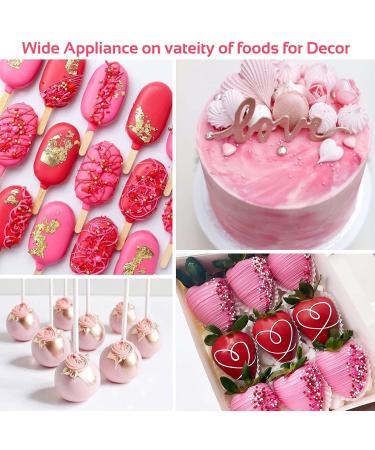 Pink Edible Luster Dust Edible Glitter for Drinks 5 Grams Edible Metallic Powder Food Coloring for Cake Decorating Chocolates Fondant Painting & More Vegan - Buy Online on GoSupps.com