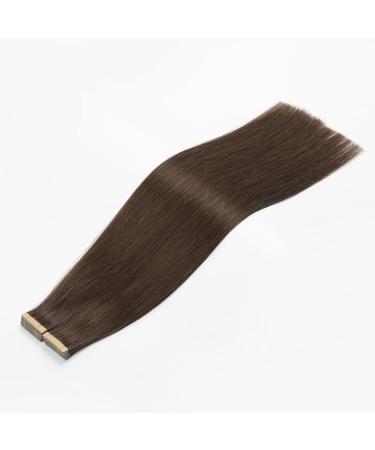 Hotlulana Dark Brown Tape In Extensions - 22 Inch Real Hair 100% Natural 40pcs 100g Skin Weft - Buy Online on GoSupps.com