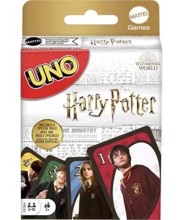 UNO Harry Potter Card Game Movie-Themed Collectors Deck Of 112 Cards With Hogwarts Character Images, Gift For Fans Ages 7 Years Old & Up Multicolor Harry Potter