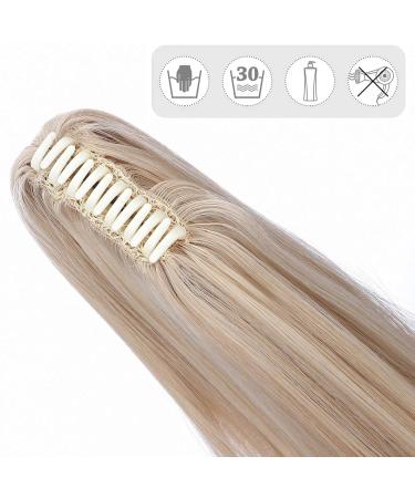 Buy 18 Heat-Resistant Ponytail Extension - Real Hair Feel Smooth & Wavy - Dark Blonde & Mixed Blonde - Buy Online on GoSupps.com