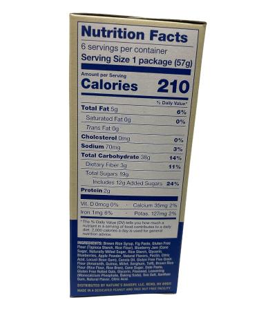 Natures Bakery Gluten Free Fig Bars Variety Bundle - Raspberry, Blueberry, Pomegranate with Recipe Card - Buy Online on GoSupps.com