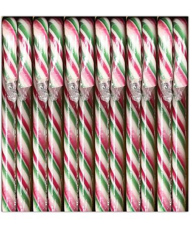 36 Vegan Peppermint Flavoured Candy Canes - White and Red Christmas Sweets in Natural Flavour - Suitable for Vegetarians 445g - Buy Online on GoSupps.com