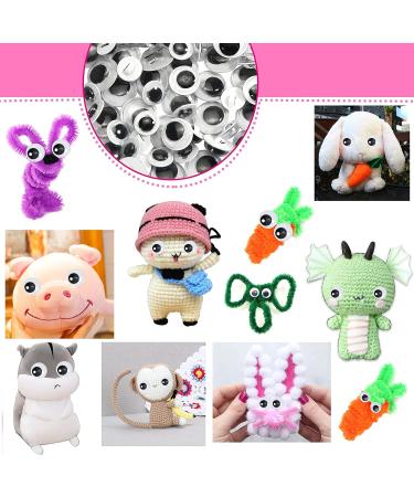 TOAOB 180pcs Sew On Black Wiggle Eyes Buttons - Assorted Sizes 8mm 10mm 12mm - Perfect for DIY Stuffed Animals, Scrapbooking, and Sewing Crafts - Buy Online on GoSupps.com