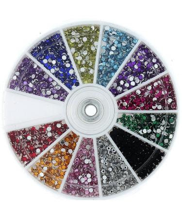 Nail Art Rhinestone Pack 1200 Premium Quality Gemstones - Rhinestone Deco With Wheel