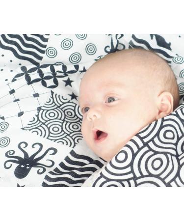 Sensory Muslin Squares in Black and White | Visual Stimulation and Sensory Play | Bamboo/Organic Cotton Mix | 70x70cm - Buy Online on GoSupps.com