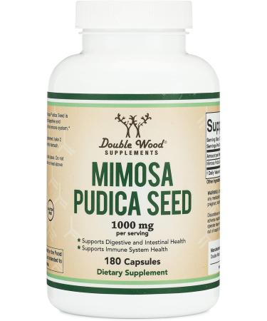 Mimosa Pudica Seed Capsules (180 Capsules 3 Month Supply) 1000mg for Digestive Support by Double Wood - Buy Online on GoSupps.com
