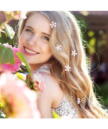 PAGOW 12PCS Mini Pearl Claw Clips with Daisy Flower - Retro Hair Accessories for Women and Girls - Buy Online on GoSupps.com