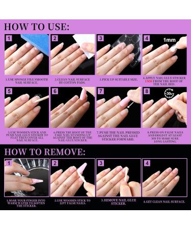 Teenitor 600pcs Press on Nail Adhesive Tabs - 15 Sizes Glue Stickers for Easy Application | Perfect for Press on Nails - 40 Sheets - Buy Online on GoSupps.com