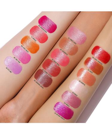 Oulac Moisture Mauve Pink Lip Gloss - 2-in-1 Lipstick & Lip Balm for Long Lasting Hydration | Juicy & Glossy Finish | Vegan Formula | 2.2g - S04 Angel Mauve Pink with Shimmer - Buy Online on GoSupps.com