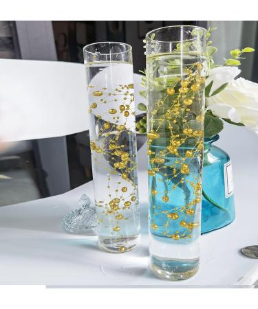 50 Pcs Gold Faux Pearl String for Wedding Centerpieces | Vase Filler for Floating Candles and Parties - Buy Online on GoSupps.com