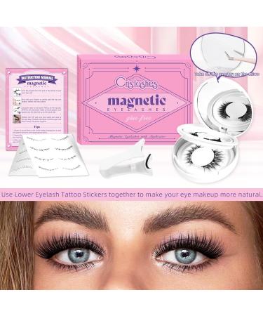 Magnetic Eyelashes Kit - 2 Pairs Natural Look Reusable Lashes with Applicator Easy Application & Removal No Glue Needed | Style A+B - Buy Online on GoSupps.com