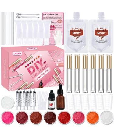 Lip Gloss Kit JCOOS Lip Gloss Making Kit Diy Lip Gloss Making Kit Make Your Own Lip Gloss Making Supplies Shimmery Lip Gloss Base Empty Lip Gloss Tubes Jojoba Oil Women Teen Girl Gifts Trendy Stuff