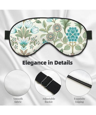 SSIMOO Green Flower Sleep Mask - Adjustable Breathable & Fashionable Eye Mask for Comfortable Sleep | Black | International Shipping - Buy Online on GoSupps.com