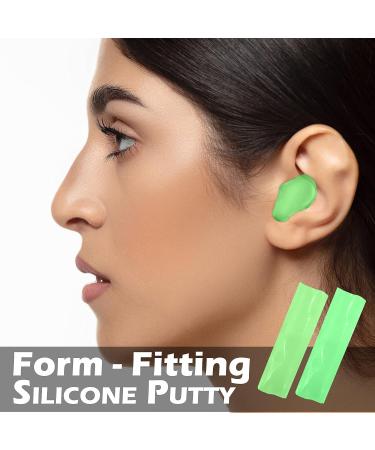 Water Gear Silicone Ear Plugs - Green Swimming Putty Ear Plugs for Water Protection and Noise Reduction - Buy Online on GoSupps.com