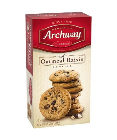 Archway Cookies Soft Oatmeal Raisin 9.25 oz - Pack of 9 | Delicious Snack Treats - Buy Online on GoSupps.com