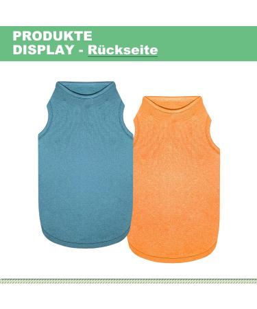 Kickred 2 Pack Dog Shirts - Fast Drying Breathable Sleeveless Vests for Medium & Large Dogs | Mint Blue & Orange Yellow Pet Clothing - Buy Online on GoSupps.com