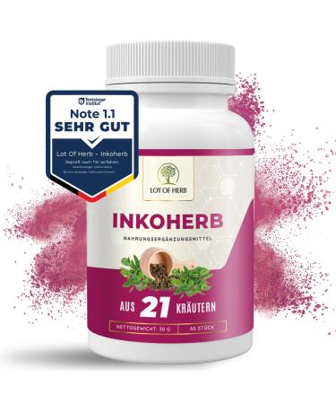 Lot of Herb Inkherb from 21 herbs for the natural strengthening of bladder function - can support bladder weakness in the event of incontinence - dietary supplements for women and men - 60stk - Buy Online on GoSupps.com
