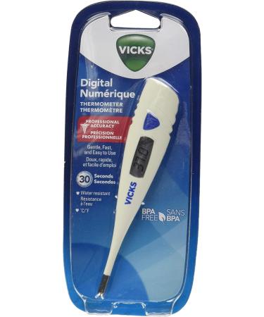 Vicks Digital Thermometer Gentle Fast and Easy to use - BPA Free with Professional Accuracy - Buy Online on GoSupps.com