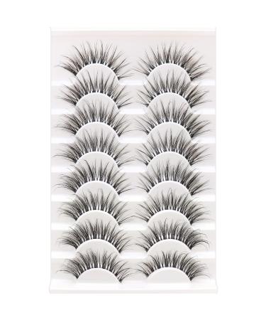 Veleasha Natural Look False Eyelashes 8 Pairs Pack | Style 03 So Wispy Lashes 03 (12-19mm) - Buy Online on GoSupps.com