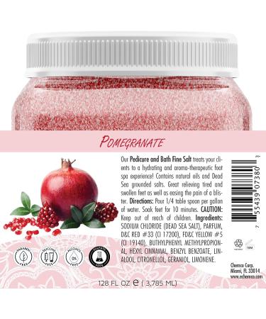 SPA REDI Detox Foot Soak 128 Oz - Pomegranate, Dead Sea Salts, Argan Oil, Coconut Oil - Hydrating Pedicure and Bath Salt with Essential Oil - Buy Online on GoSupps.com