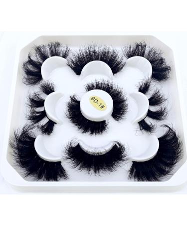 Buy 5 Pairs Mixed 8-25mm 3D Mink Lashes - Custom Natural False Eyelashes Bulk | Wholesale Faux Mink Lashes (9D01 - Buy Online on GoSupps.com