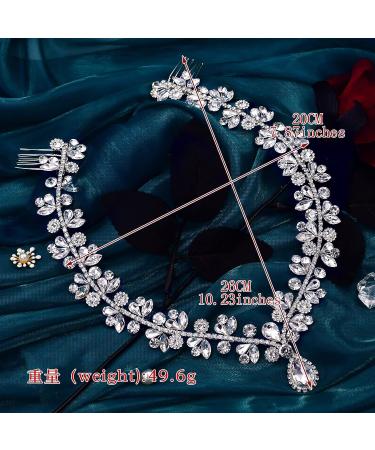 Crystal Wedding Bridal Headband Rhinestone Hair Comb Headdress - Buy Online on GoSupps.com