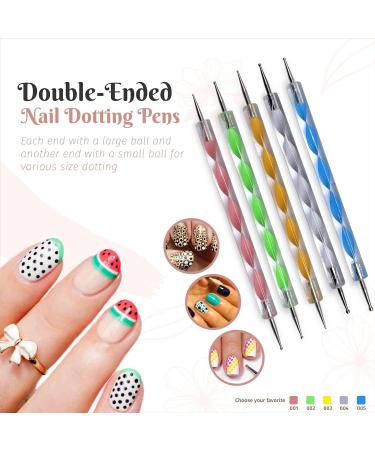 15pcs Nail Art Kit Accessories - Brushes, Tools, Pen, Dotting, Foil, Striping, Tape, Rhinestone, Glitter, Powder, File - Manicure Supplies Set - Buy Online on GoSupps.com