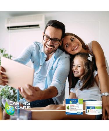 Earth's Care Triple Action Pain Relieving Ointment - Paraben-Free Fragrance-Free Allergy-Tested - 2.5 OZ (2 Jars) | International Shipping Available - Buy Online on GoSupps.com