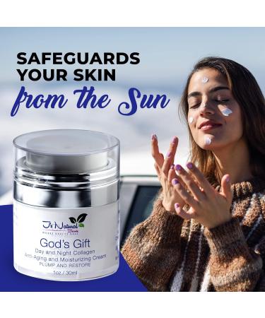 J S Natural Beauty God's Gift Moisturizer & Toner - Chemical-Free Vegan SPF 30 for Sensitive Skin | Scar & Deep Wrinkle Treatment - Buy Online on GoSupps.com