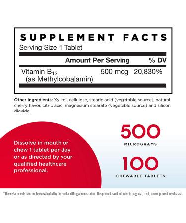 Jarrow Formulas Methyl B-12 Cherry Flavor 500 mcg - 100 Lozenges | Boost Energy & Metabolism - Buy Online on GoSupps.com