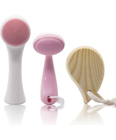 JJMG New Face Wash Brush - Soft Fiber Bristle Facial Cleansing Brush for All Skin Types | Deep Cleansing Spa Exfoliator - Buy Online on GoSupps.com