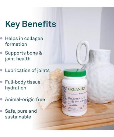 Organika Chocolate Enhanced Collagen - Grass-Fed Collagen with Real Cocoa Sugar-Free Healthy Hair Skin Nails Joints - 504g & Hyaluronic Acid With Vitamin C 90 Vcaps Collagen + Hyaluronic Acid With Vitamin C Chocolate 504 g (Pack of 1) - Buy Online on GoSupps.com