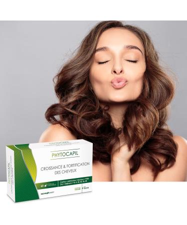 NUTRIEXPERT - Phytocapil - Herbal Supplement - Vitamins Minerals and Amino Acids - Hair Growth and Strengthening - Suitable for Vegans - 60 Vegetable Capsules - Buy Online on GoSupps.com