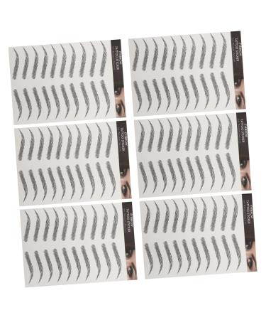 Didiseaon 6 Sheets Imitation Eco Eyebrow Sticker Stickers Adhesive Eyebrow Template Imitation Eyebrow Tattoos
