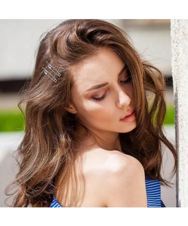 OIIKI 20PCS Goth Hair Clips | Safety Hair Pins for Women and Girls - Silver Gold Alloy Brooch Pin Shape Barrettes | Hollow Headwear Hair Accessories for Daily Use - Buy Online on GoSupps.com