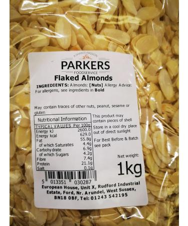 Parkers Flaked Almonds 1kg - Buy Online on GoSupps.com