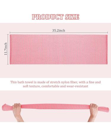 6-Piece Exfoliating Washcloth Set | Nylon Korean Body Scrubber Towel | Japanese Back Scrubber for Shower and Bath | 11.7 x 35.2 Inch | For Women and Men - Buy Online on GoSupps.com