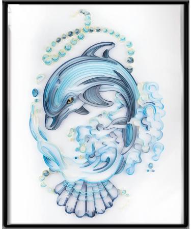 Uniquilling Paper Quilling Kit for Adults - Jumping Dolphin DIY Quilling Kit - Home Wall Art Decor - Best Gifts for Beginners - Buy Online on GoSupps.com